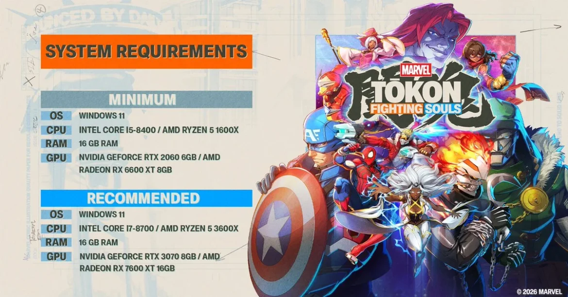 MARVEL Tokon Fighting Souls Releases Final PC System Requirements